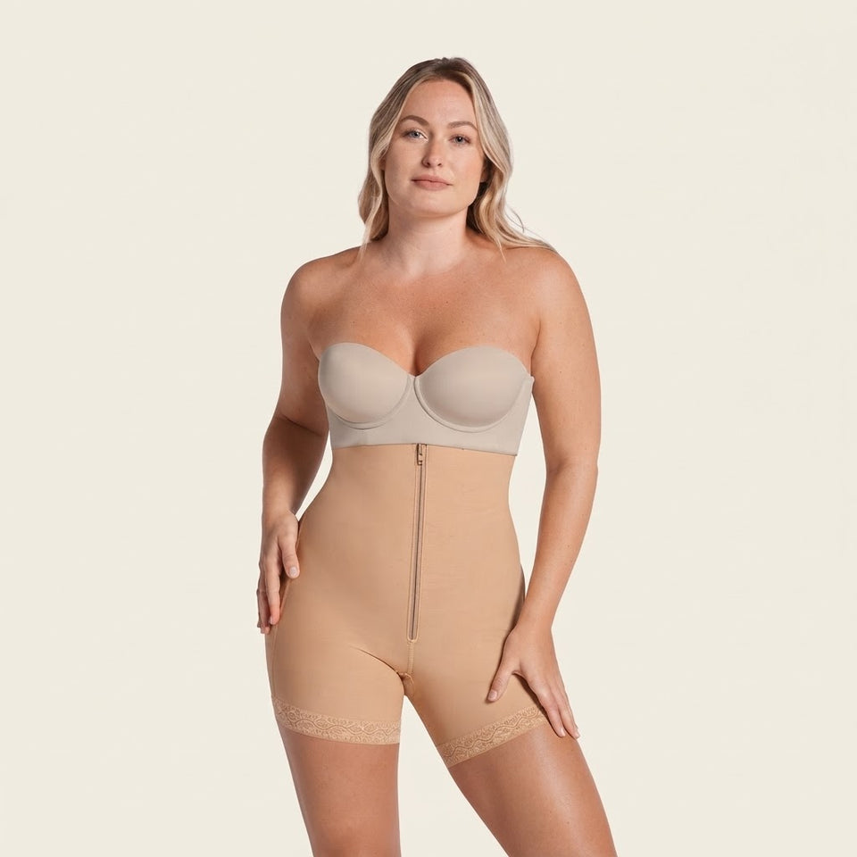 Leonisa Women's Tan Firm Tummy Control Strapless Shapewear
