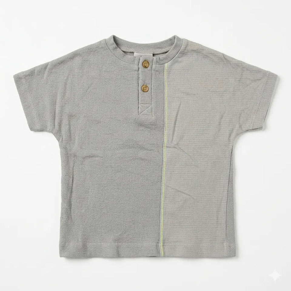 Zara Baby Boy's Grey Textured Hanley T-Shirt | Zara In Lebanon
