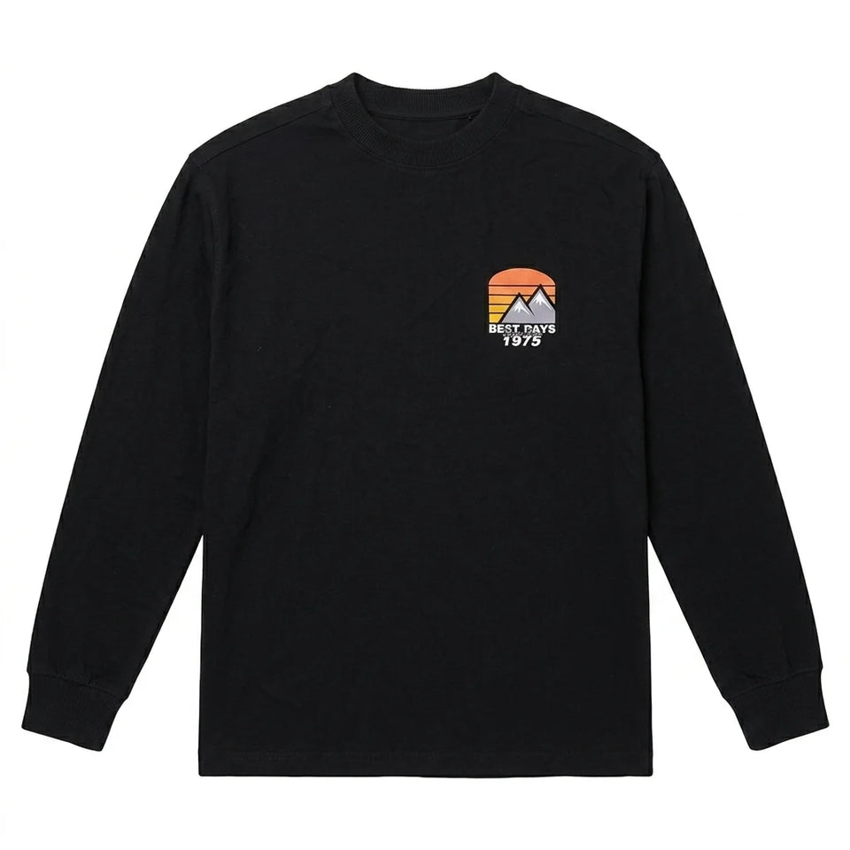 Zara Boy's Black "Best Days Inspire Others 1975" Long Sleeve Blouse | Zara In Lebanon