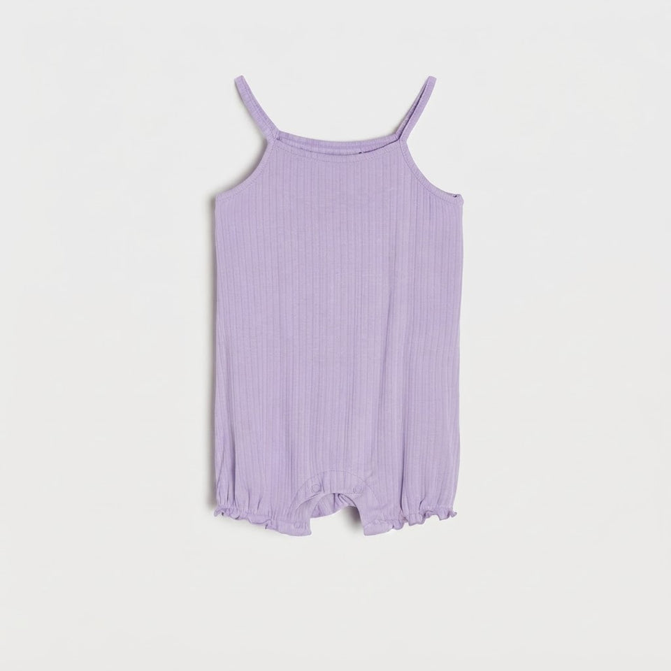 Sinsay Girl's Light Purple Ribbed Camisole Romper