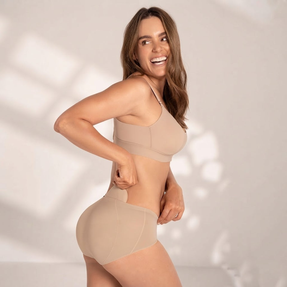 Leonisa Women's Light Beige Rear Magic Benefit Padded Briefs