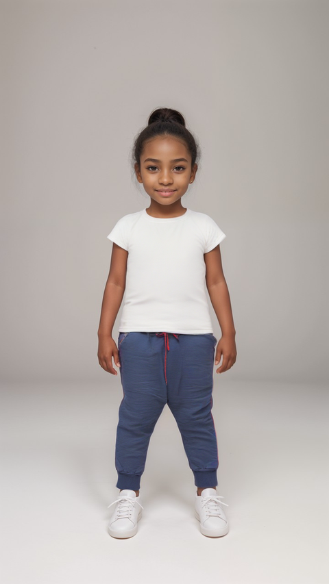 La Martina Girl's Navy Blue Sweatpants LMA30