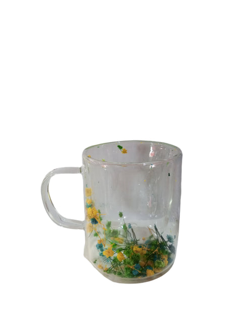 Hinox Transparent Coffee Flower Glass Mug A-3 | Hinox In Lebanon