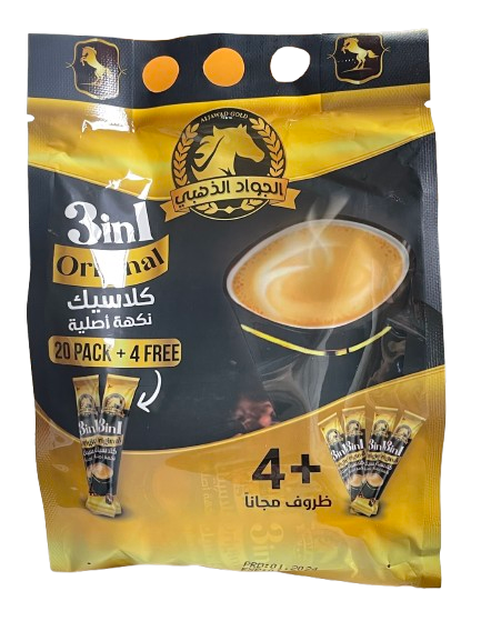 Al Jawad Gold 3 In 1 Nescafe 20+4 Free Pack 432g