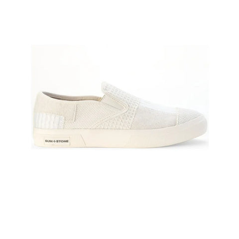 Sun & Stone Mens White Danas Slip On Sneakers Shoes