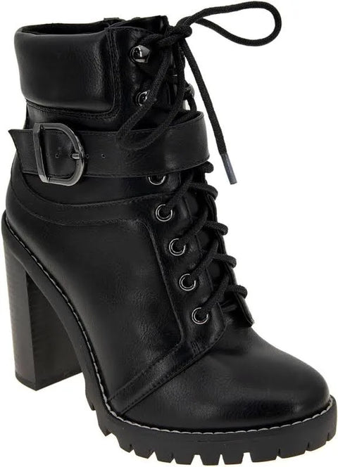 BCBGeneration Women's Padina Combat Black Boots