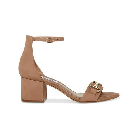 Steve Madden Womens Brown Irenee Leather Heeled Sandal