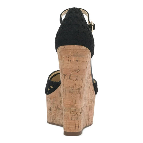 Jessica Simpson Women Black Marshela Buckle Heeled Sandal