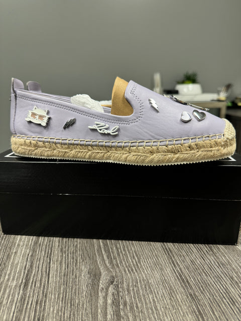 Karl Lagerfield Paris Women's Slip on Purple Sneakers