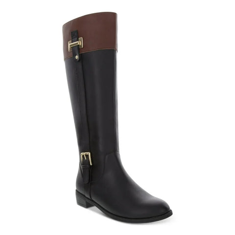 Karen Scott Women Black Accent Zip-Up Boots