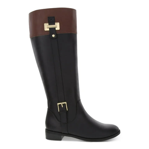 Karen Scott Women Black Accent Zip-Up Boots