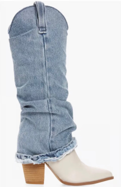 Steve Madden Women Denim Pointed Boots