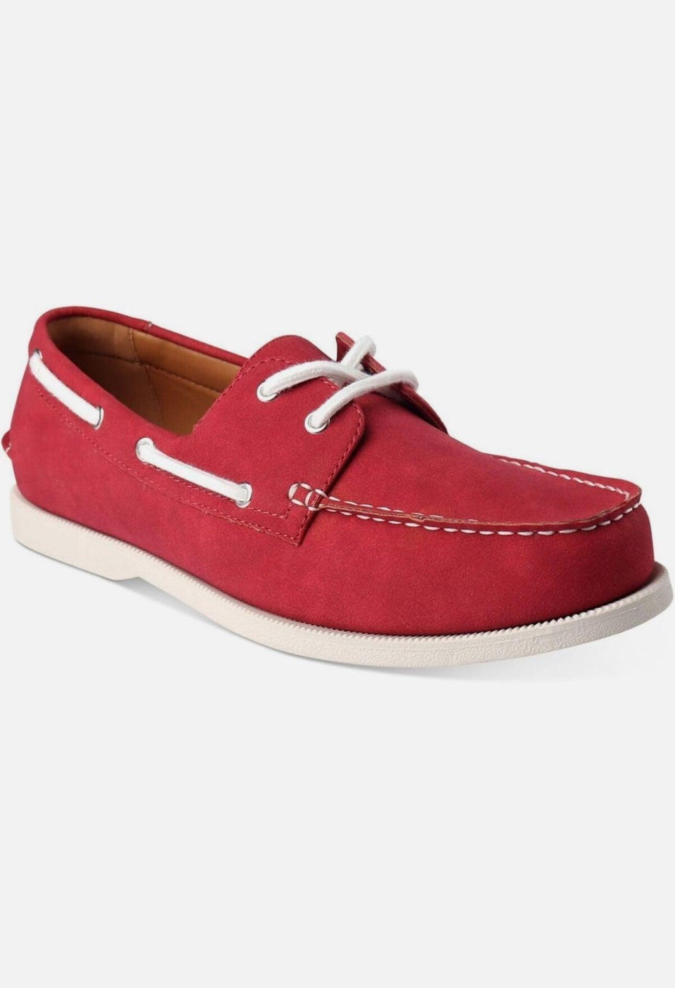 Club Room Men's Red Lace Up Comfy Round Toe Loafers | Club Room in Lebanon