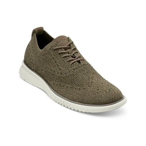 ZeroGrand Cole Haan Men Faux Leather Lace-Up Sneakers