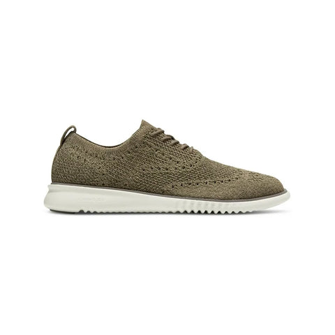 ZeroGrand Cole Haan Men Faux Leather Lace-Up Sneakers