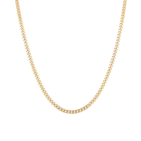 SD Women's Yellow Gold Close Curb Chain Necklace |SD In Lebanon