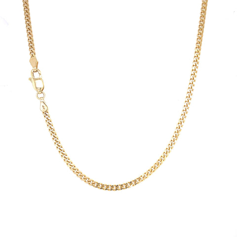 SD Women's Yellow Gold Close Curb Chain Necklace |SD In Lebanon