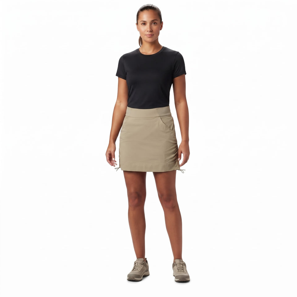 Columbia Women's Khaki Ruched Seams Skirt