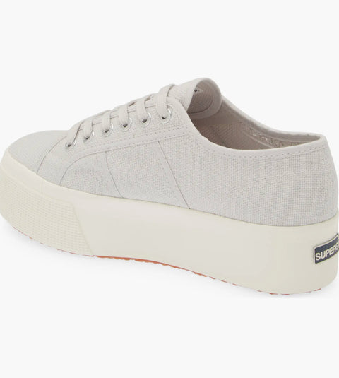 Superga Women Platform Silver Sneakers