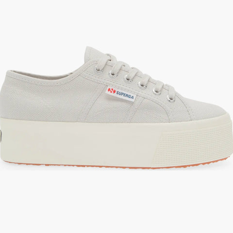 Superga Women Platform Silver Sneakers