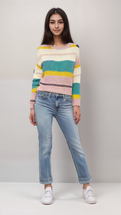 S.Oliver Girl's Multicolor Round Neck Sweatshirt | S.Oliver In Lebanon