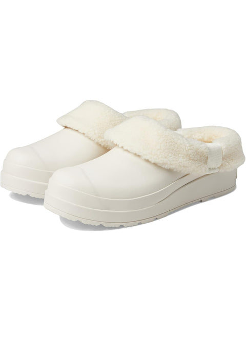 Hunter Women's Play Insulated Clog White Winter Slippers