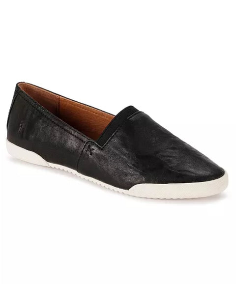 Frye Women's Melanie Slip On Leather Black Sneakers