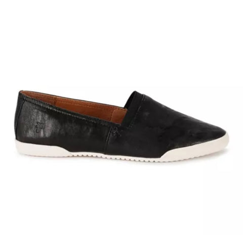 Frye Women's Melanie Slip On Leather Black Sneakers