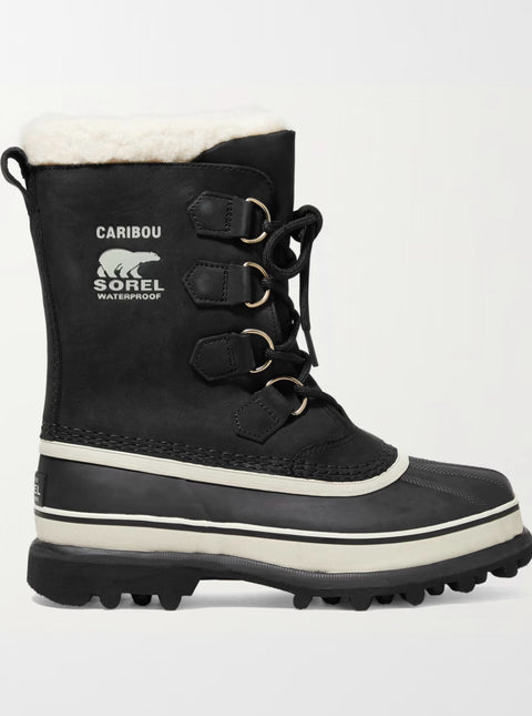 SOREL Caribou Waterproof Nubuck and Rubber Women Boots