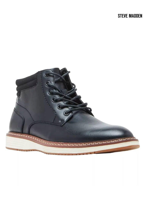 Steve Madden Men P Jellen Leather Black Boots