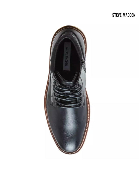 Steve Madden Men P Jellen Leather Black Boots