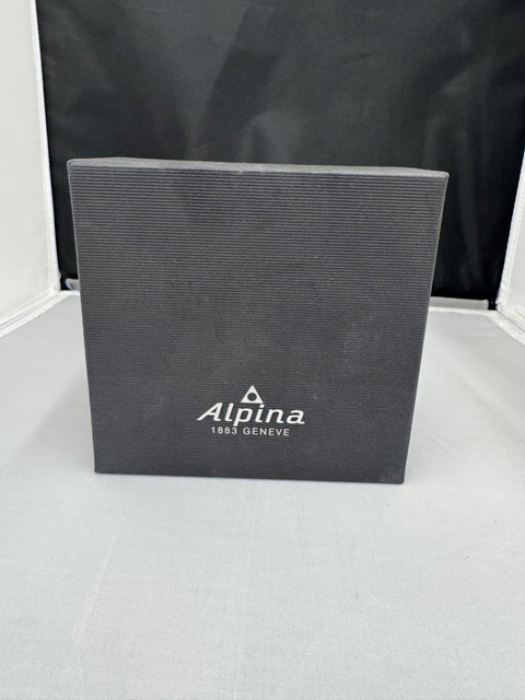 ALPINA Men's Startimer Chronograph Big Date Swiss Made Quartz Stainless Steel Case with Brown Leather Strap Watch