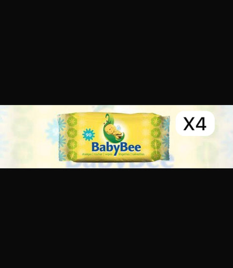 4x Baby Bee Wet Wipes 90 Pcs