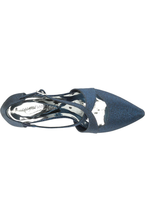Easy Street Women's Elegance Pump by Easy Street in Navy Glitter (Size 10 M)