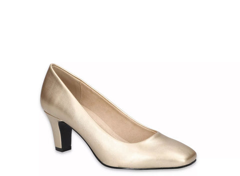 Easy Street Poet - Womens 8.5 Gold,Metallic Pump Medium