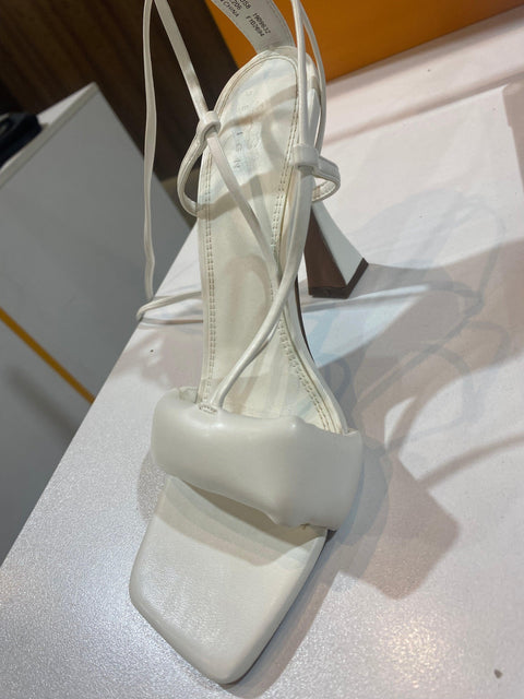 Asos Design  Women's White Padded Strappy High Heels ANS1029