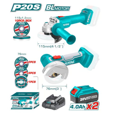 Total Lithium-ion Cordless 2 pcs Combo Kit TOSLI2211415