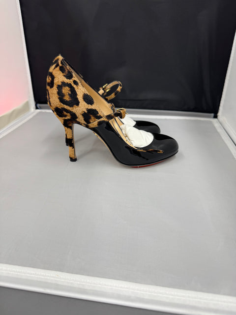 Charlotte Olympia Women's Leopard-Print Calf Hair Mary-Jane Pumps