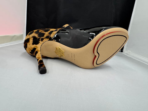Charlotte Olympia Women's Leopard-Print Calf Hair Mary-Jane Pumps