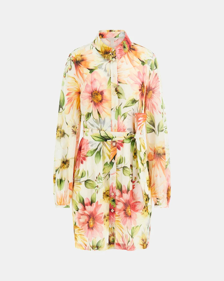 Guess Women's Multicolor Floral Long Sleeve Faith Dress | Guess In Lebanon