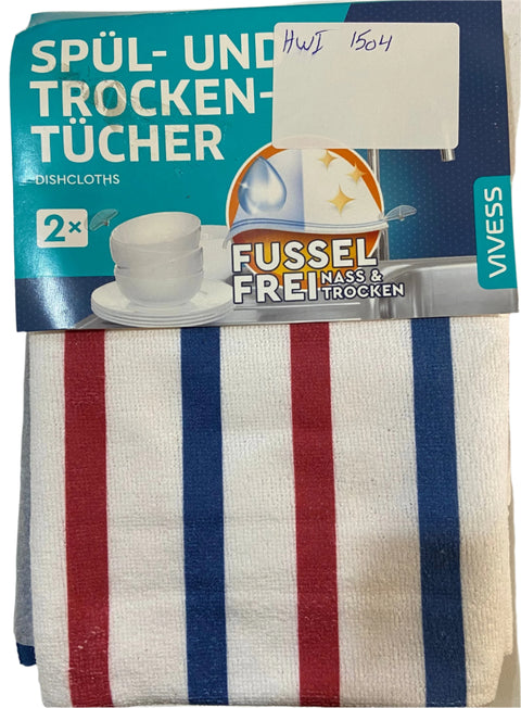 Vivess White Red Dishcloths 40x60cm (2pcs) | Vivess In Lebanon
