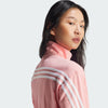 Adidas Women's Pink  Iconic 3-Stripes Quarter-Snap Track Top Sweatshirt | Adidas In Lebanon