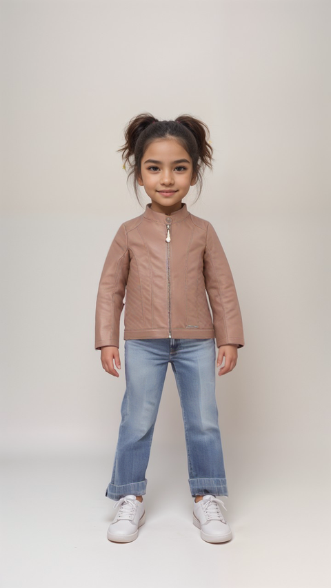 Terranova Girl's Pink Leather Jacket  | Terranova In Lebanon