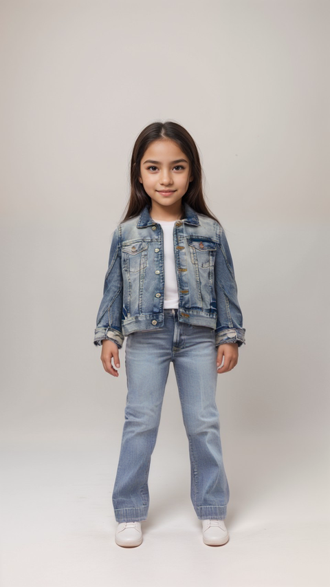 Terranova Girl's Denim Blue Jacket  |Terranova In Lebanon