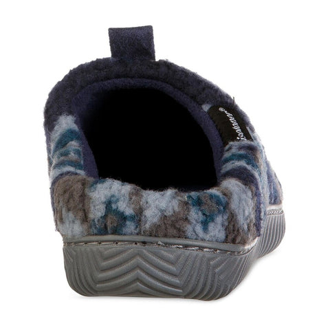 Isotoner Men's Navy Blue Fairisle Hoodback Slippers | Isotoner In Lebanon