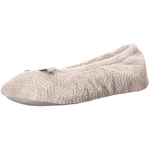 Isotoner Women's Taupe Moisture Wicking and Suede Sole for Comfort Ballet Slippers| Isotoner Signature in Lebanon