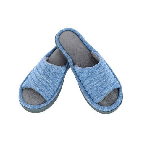 Isotoner Women's Blue Space Knit Andrea Slide Slippers | Isotoner In Lebanon