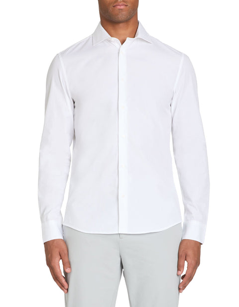 Celio Men's White Plain Cotton Slim Shirt|Celio In Lebanon