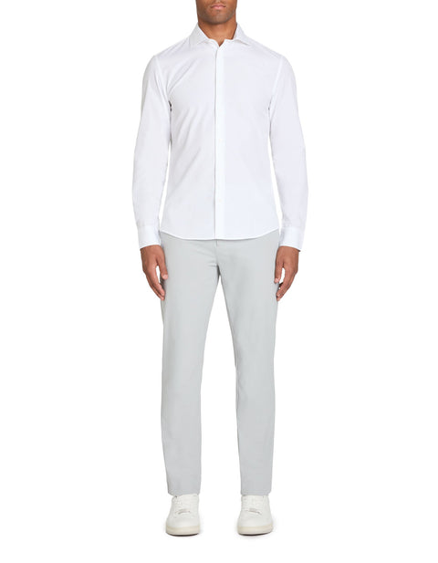 Celio Men's White Plain Cotton Slim Shirt|Celio In Lebanon