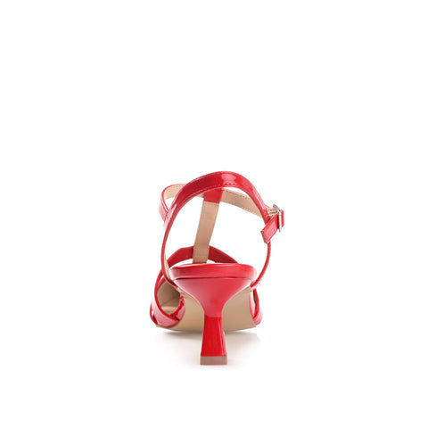 Journee Collection Women's Red Jazlynn T-Strap Kitten Heeled|Journee Collection  In Lebanon